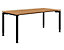 Schreibtisch mit 4-Fußgestell - höhenverstellbar 680 – 820 mm, Breite 1800 mm, Buche